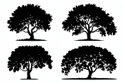 Four unique tree silhouettes, design, an Illustration by Amazin_art (Thumbnail 2 of 11)