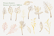 Autumn Elegance Leaf Bundle, a Decorative Illustration by Aurella Art (Thumbnail 2 of 15)