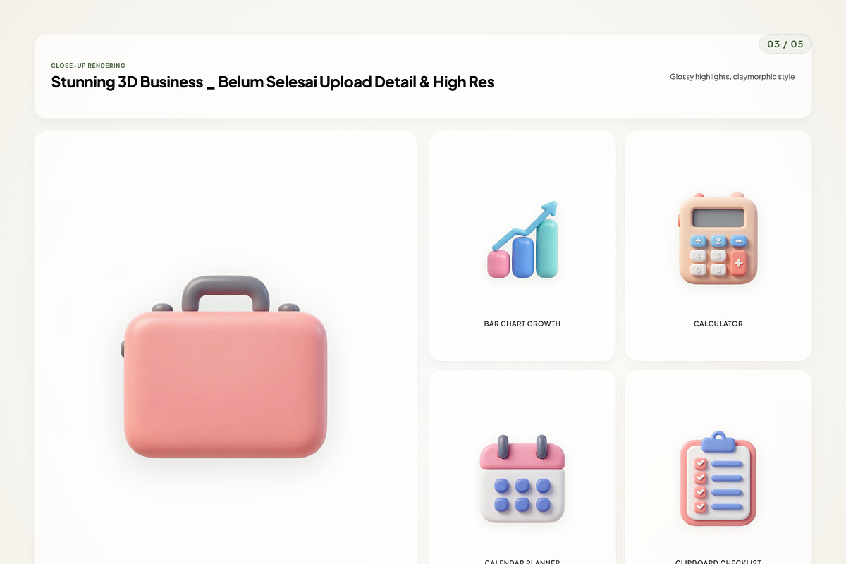 3D Business Icons, an Emoji Icon by River Visual (Photo 3 of 5)