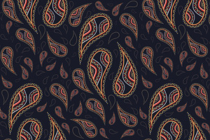 Indian Paisley Floral Pattern, a Pattern Graphic by PPEthnicDecorPattern