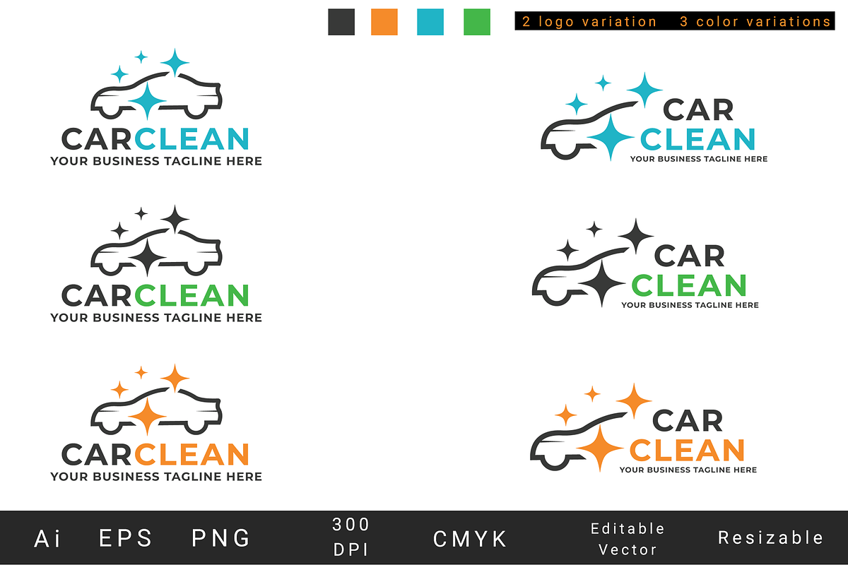 Car Clean/Wash/Service logo, a Branding & Logo Template by kamalrawat_gd (Photo 6 of 8)