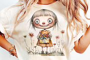 Flowers Girls Clipart Bundle, an Illustration by DreamCafeArt (Thumbnail 8 of 8)