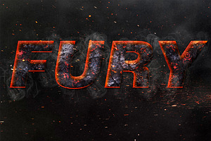 Magma Text Effect Photoshop Action