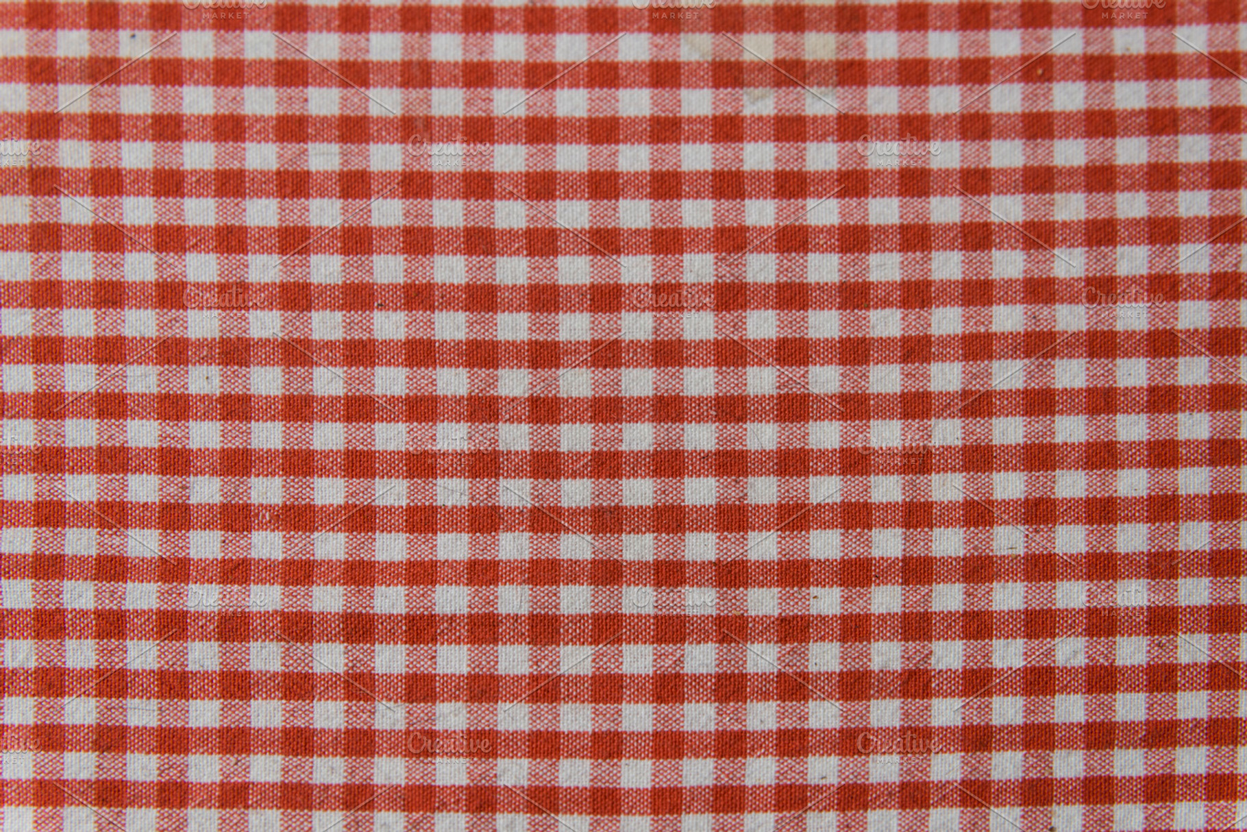 striped white and red picnic towel, a Photo by Floor