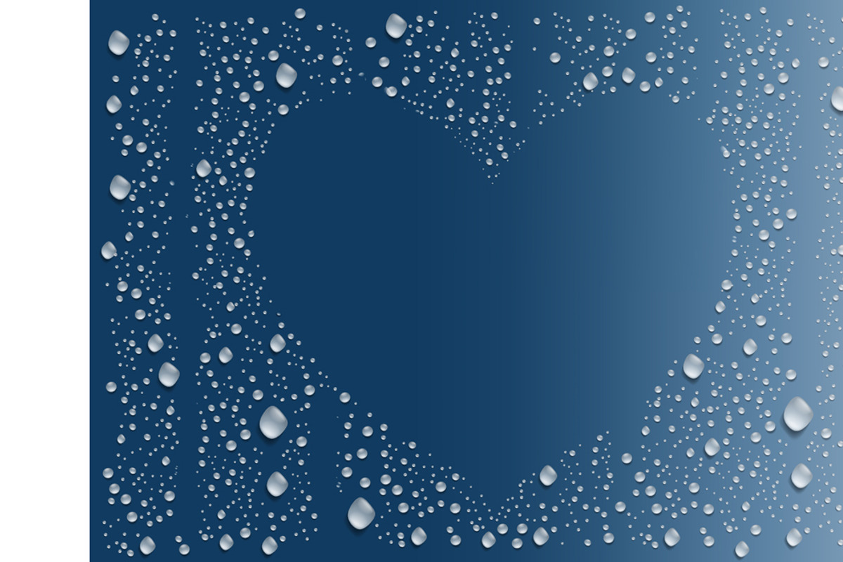 Realistic transparent water droplets, a Background Graphic by ecco
