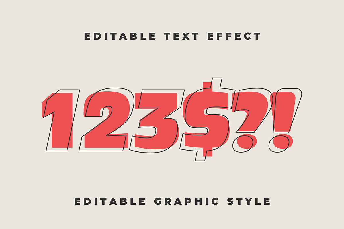 Bold Outline Text Effect preview 2
