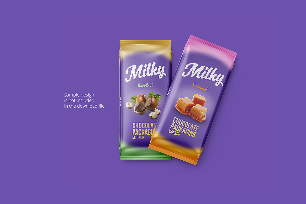 Two Chocolate bar mockup, a Packaging Mockup by easymock (Photo 6 of 6)