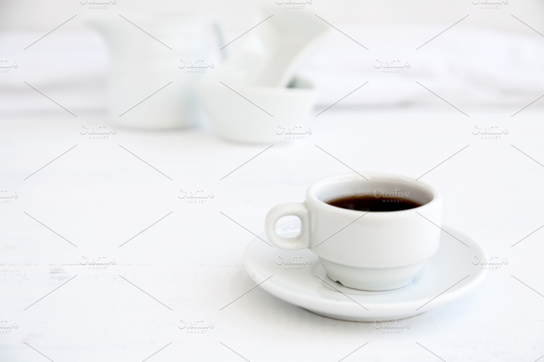 White cup of coffee, a Photo by huertas19