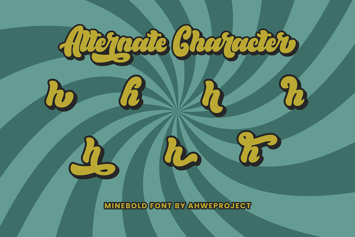 Minebold - Retro Bold Handwritten, a Script Font by ahweproject (Photo 8 of 11)