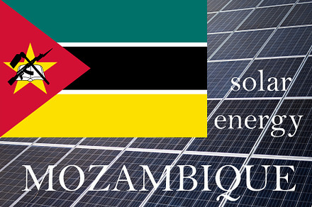 Solar energy panels with Mozambique flag background.  Sustainabl, a Background Photo by AS photostudio