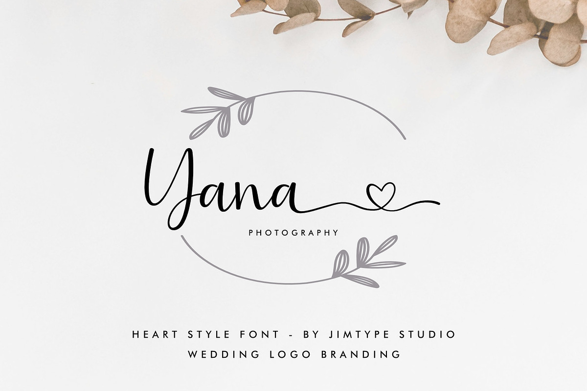 Heart Style | Wedding-Business Font, a Script Font by Jimtype Studio (Photo 5 of 8)