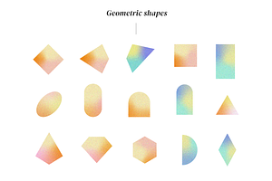 60 Gradient Grain Geometric Shapes