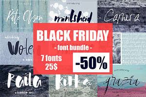 7 fonts for 25$ - Black Friday - 50%