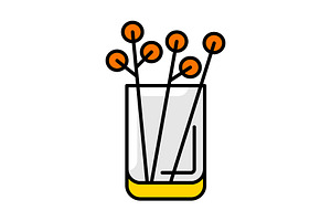 Vase with flowers icon., a Solid Icon by incomible