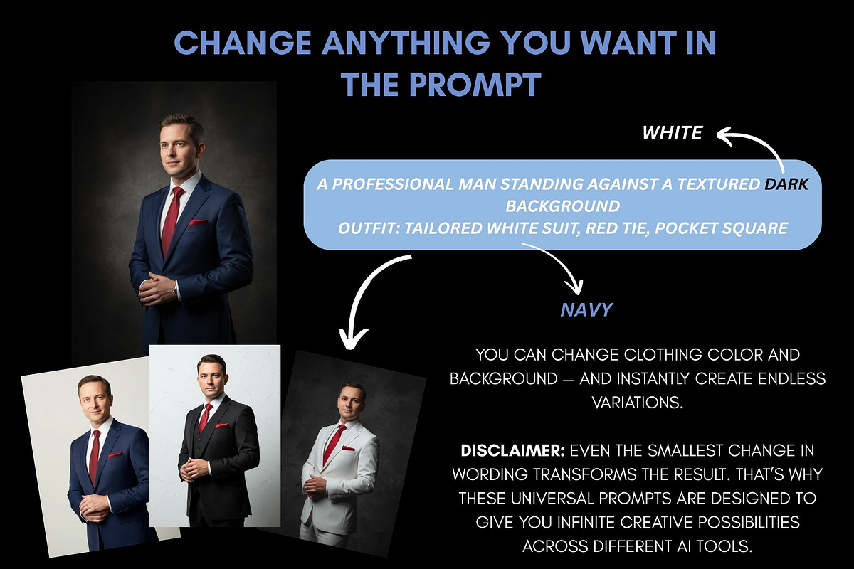 40 AI Business Man Photo Prompts, a Business Photo by Selenique Studio (Photo 7 of 13)
