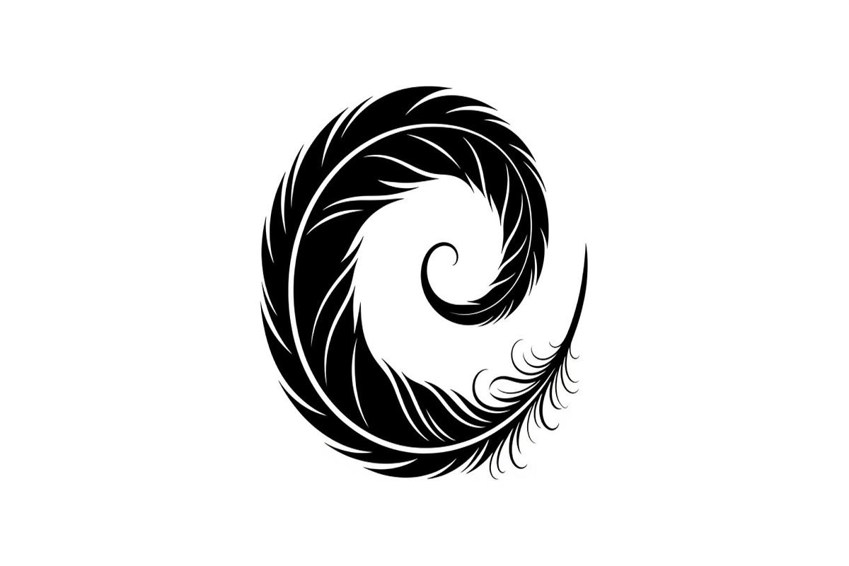 Vintage Feather Swirl SVG Bundle, an Illustration by Creativeshirt (Photo 3 of 31)
