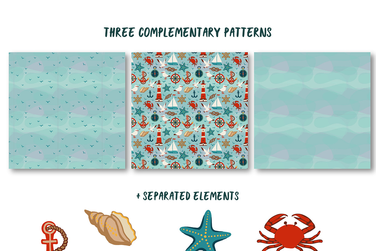 Summer Freedom patterns and elements, a Pattern Graphic by Erifilia (Photo 2 of 3)
