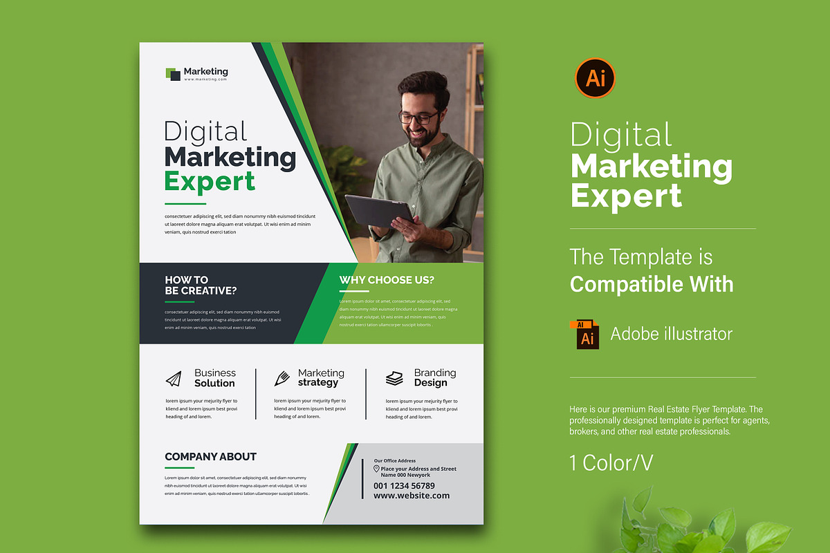 Minimalist Corporate Flyer Templates, a Flyer Template by creative-mint (Photo 1 of 3)