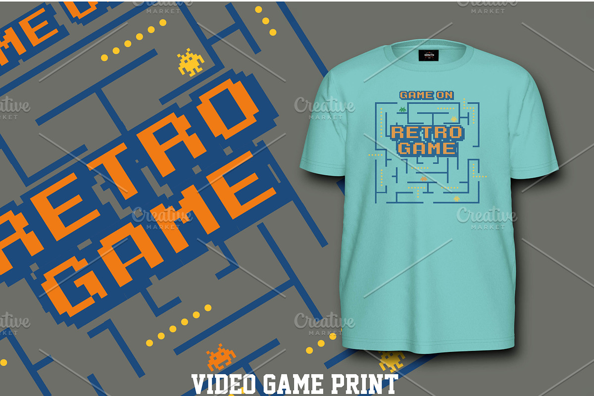 Retro video game print, an Education Illustration by swsctn (Photo 3 of 3)