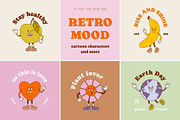 Retro Mood. Cartoon characters., a Decorative Illustration by Sweet Corner (Thumbnail 1 of 12)