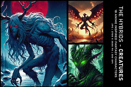 The Hybrids - Creatures, a Decorative Illustration by Digital Art Creations