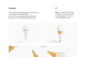 Ice Cream Cone Mockup