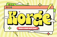 Korge | Bold Slab Serif Logo Font