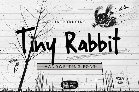 Tiny Rabbit Handwriting Font preview 6