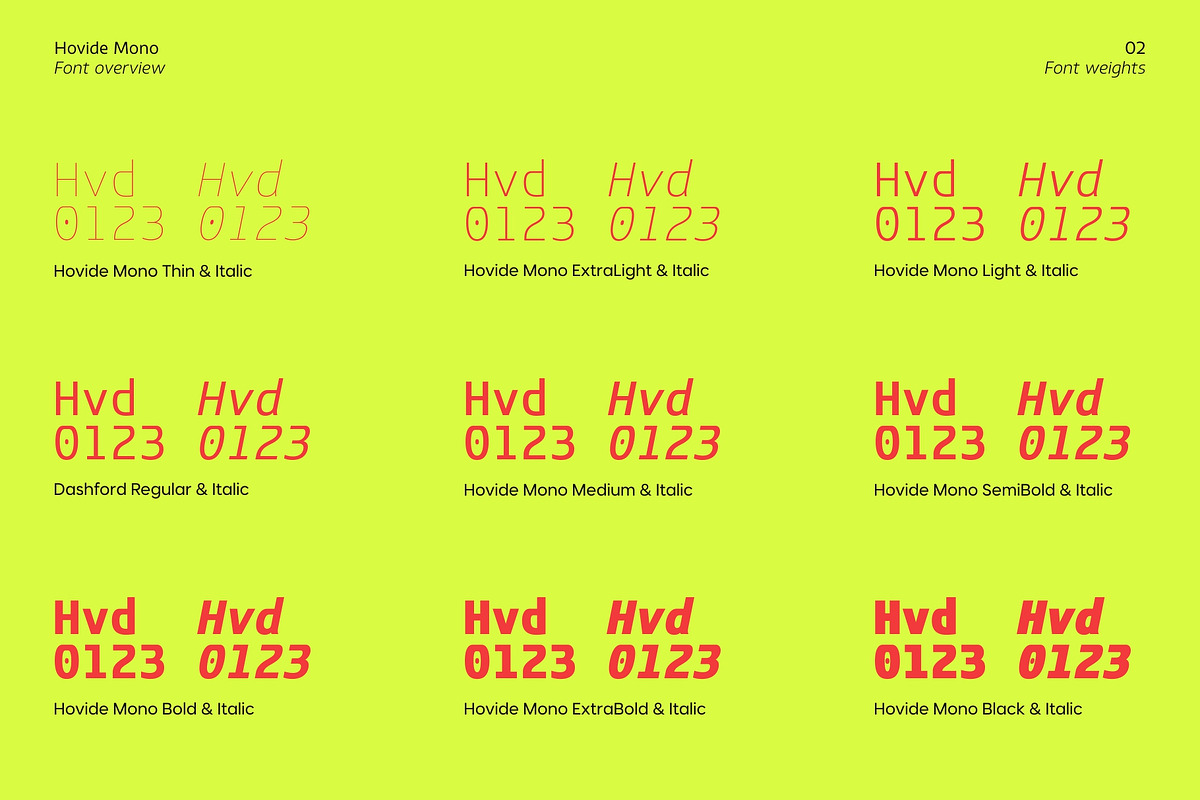 Hovide Mono, a Sans Serif Font by Zafara Studios (Photo 2 of 12)