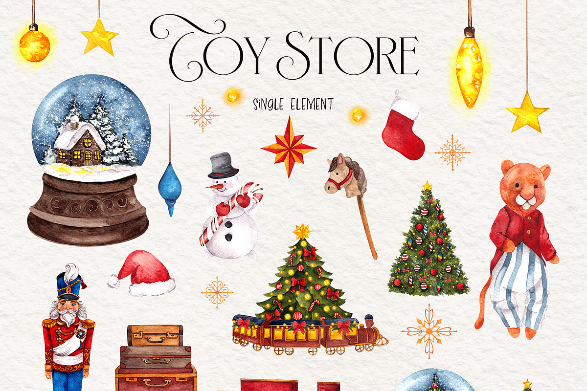 Toy Store. Christmas graphic., an Object Illustration by ma_i_vi (Photo 5 of 12)