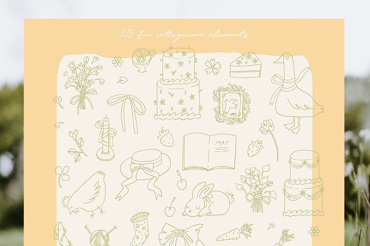 4 Seasons Cottagecore Cipart Bundle, a Seasonal Illustration by Cute Atelier (Photo 29 of 36)