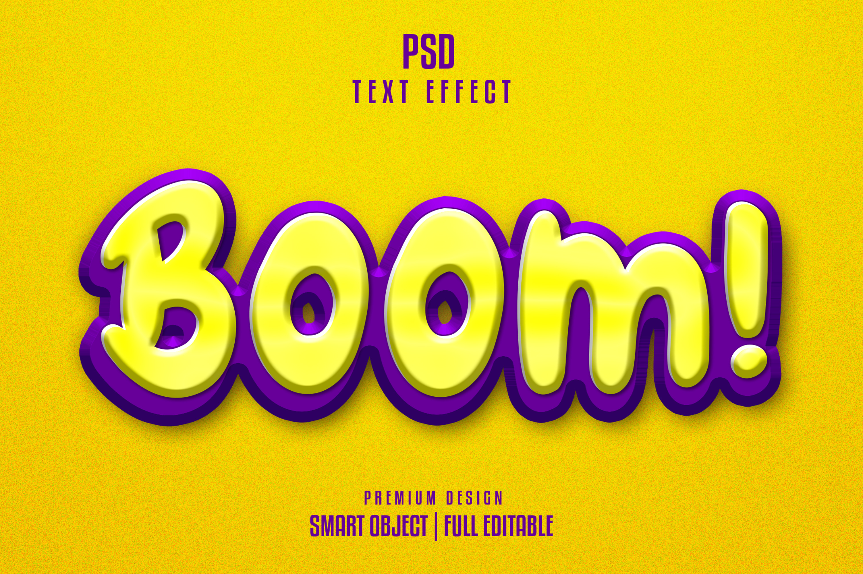 Boom 3d text effect, a Layer Style Add-On by himelgfx