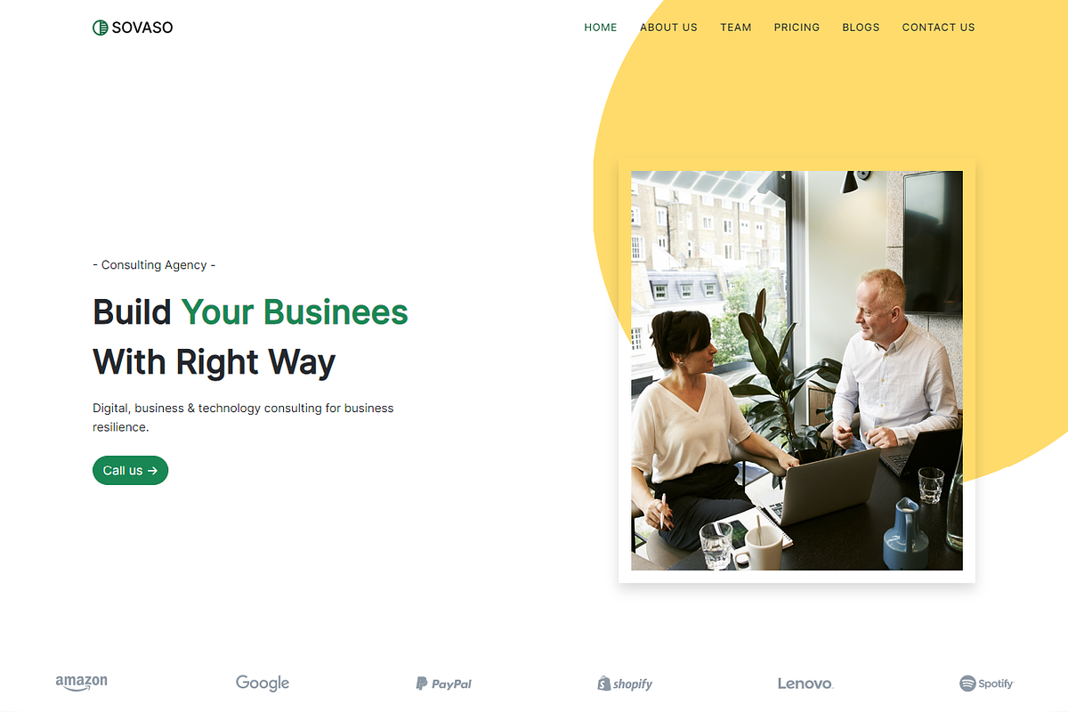 Sovaso - Landing Template, a Bootstrap Template by shreethemes (Photo 2 of 4)