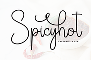 Spicyhot | Script Font, a Handwritten Font by Scratchones (Thumbnail 1 of 9)