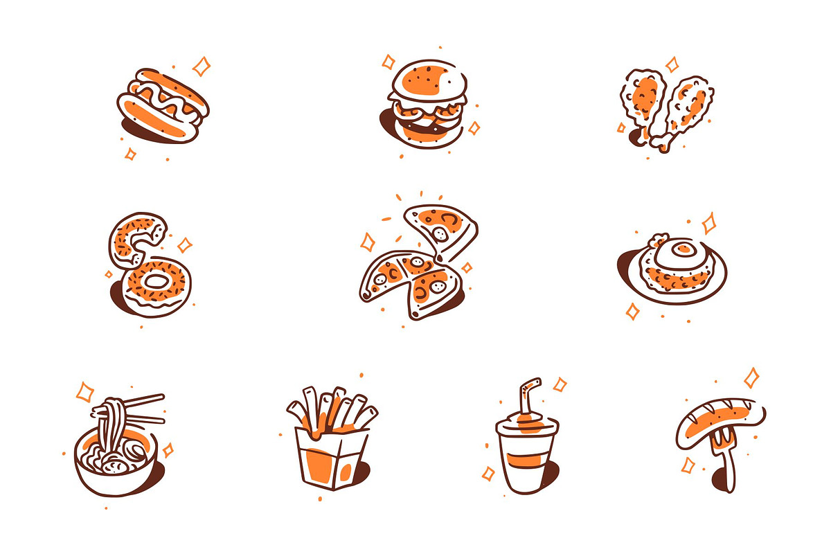 Food Doodle Icon Set Vol 1, a Food Illustration by SLAB! Design (Photo 2 of 3)