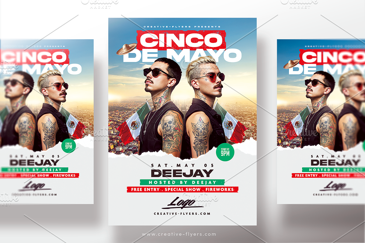 Cinco de Mayo Flyer Template, a Flyer Template by Rome B Creation