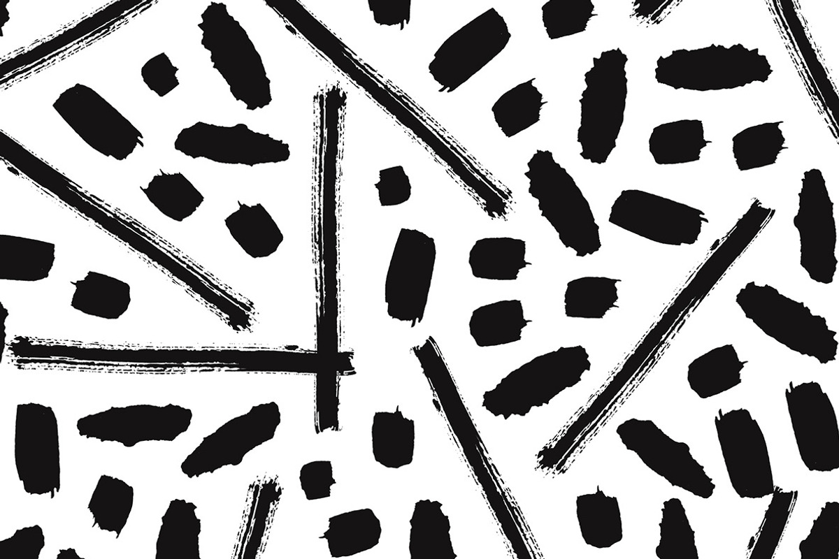 Black Ink Patterns, a Texture Graphic by Huebert World