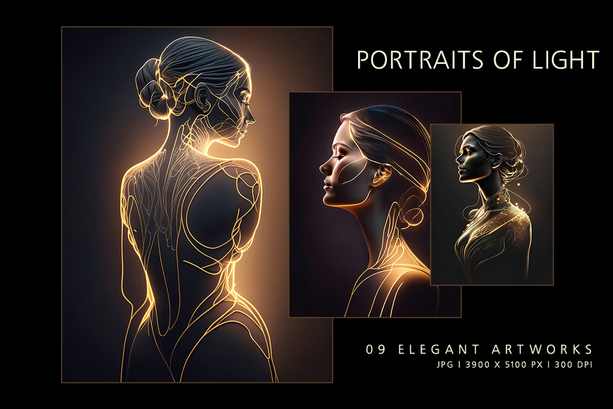 Portraits of Light, a Decorative Illustration by Digital Art Creations (Photo 3 of 6)