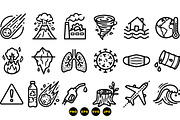 Natural Disaster Icon Set, an Illustration by designvectx (Thumbnail 3 of 3)