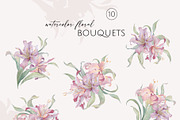 PURPLE LILIES watercolor flowers, a Decorative Illustration by Yuliia Lashevska (Thumbnail 6 of 14)