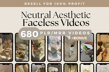Neutral Aesthetic Faceless Videos, a Social Media Template by Faceless Aesthetic Videos