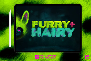 Furry + Hairy Procreate Brushes, a Brush Add-On by Tim Hankins Design