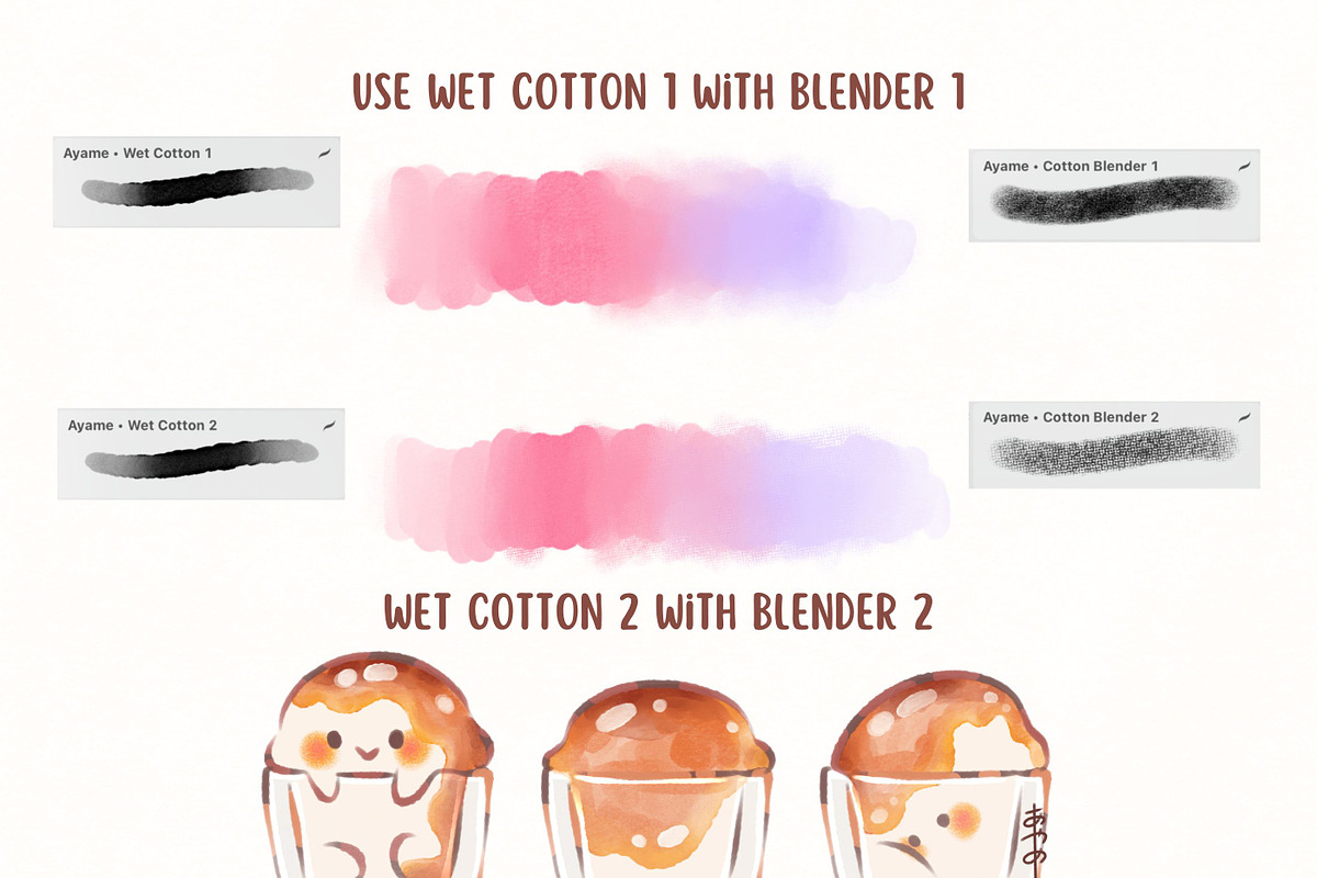 Kawaii procreate cotton brush, a Brush Add-On by ProcreateiBox (Photo 4 of 6)