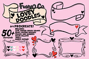 Love Doodles Procreate Brush Pack, a Brush Add-On by Funno Co. (Thumbnail 2 of 7)