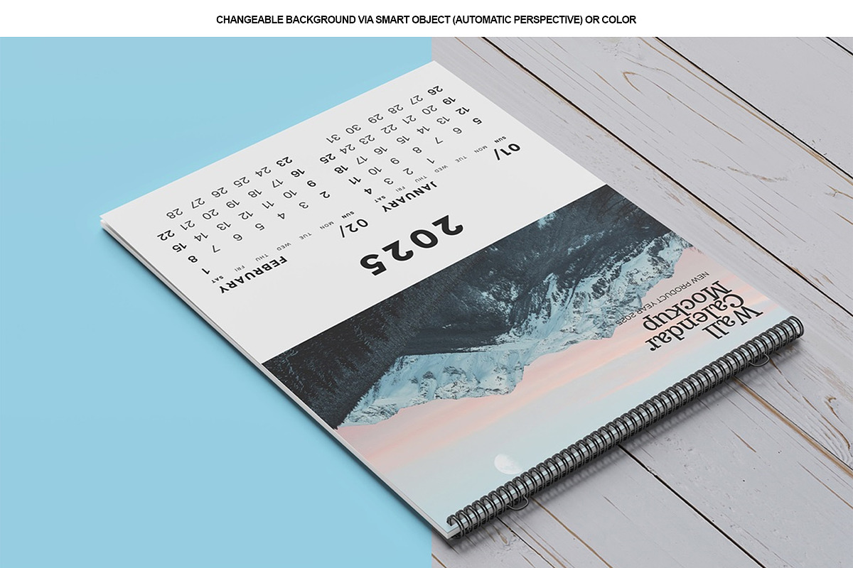 Wall Calendar Mockup, a Product Mockup by Tokobeta (Photo 8 of 9)
