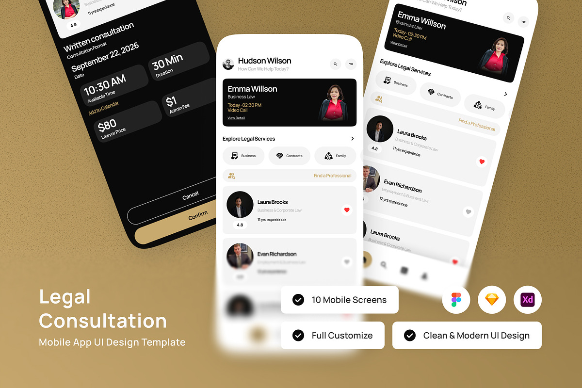 Lexico Legal Consultation Mobile App, an App Template by twinstd (Photo 1 of 5)