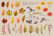 Autumn Pumpkins Watercolor Clipart, a Seasonal Illustration by AnitaPol (Thumbnail 8 of 12)