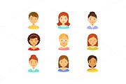 Girl avatar creator and icons set, an Emoji Icon by Teneresa (Thumbnail 2 of 2)