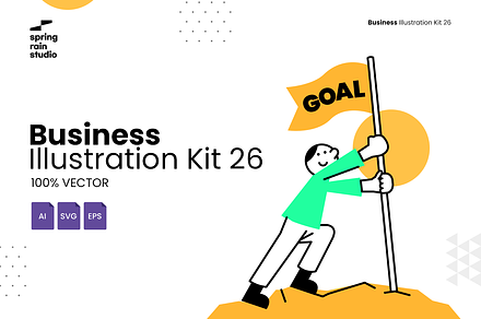 Minimal Business line Illustration