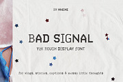 Bad Signal: Y2K Rough Display Font, a Sans Serif Font by Mneme (Thumbnail 8 of 9)